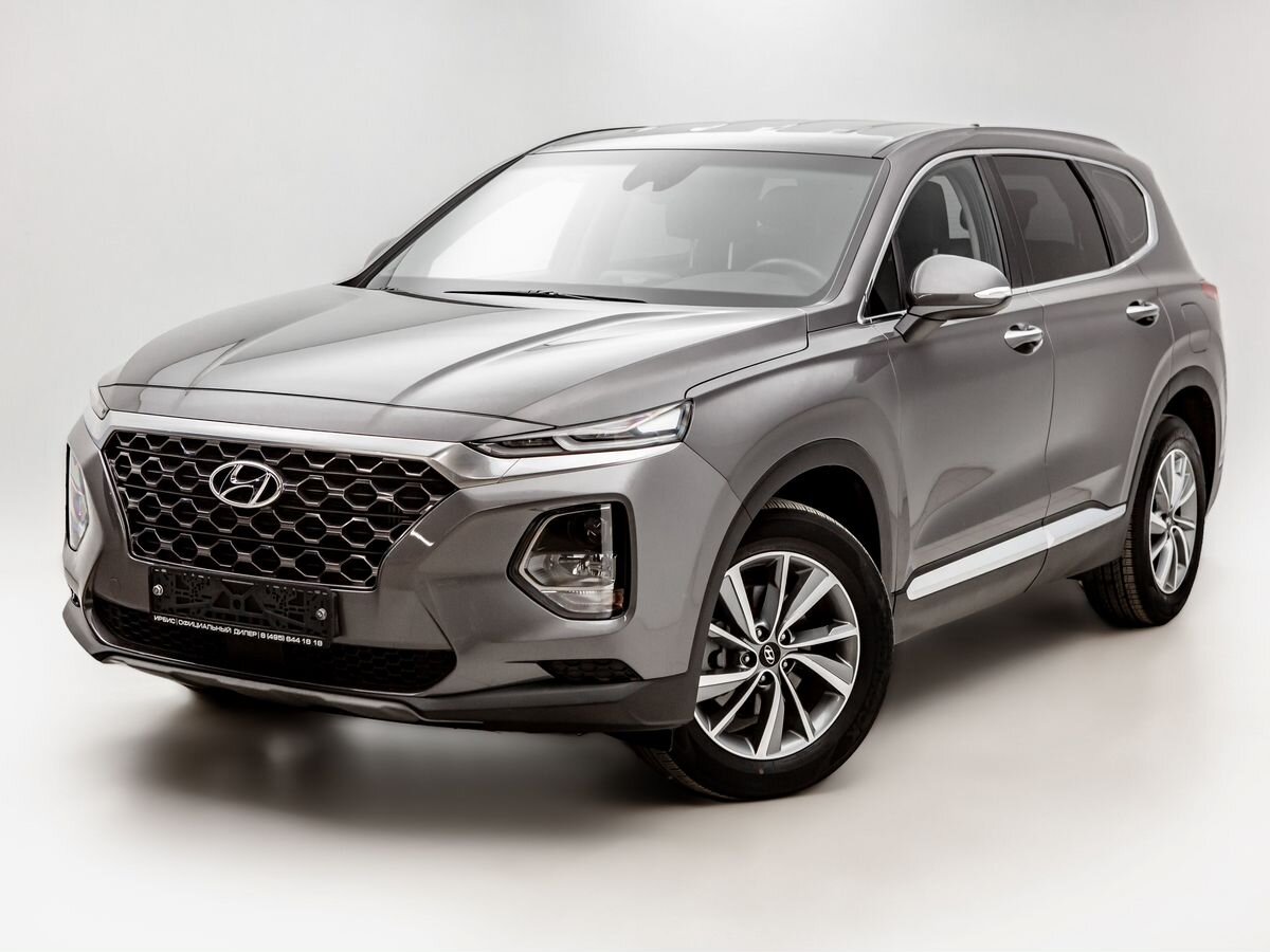 Купить Hyundai Santa Fe 2,2d AT (200 лс) 4WD цвета grey металлик 2019 года  выпуска с пробегом VIN KMHS281C*LU****53 в Москве у официального дилера « Ирбис»