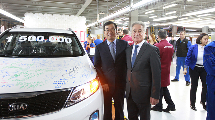 KIA Sorento стал полуторамиллионным автомобилем, выпущенным заводом АВТОТОР